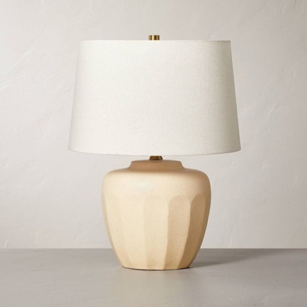 Faceted Ceramic Table Lamp Taupe/Cream – Hearth‎ & Hand Magnolia, Target 2023